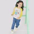 High Quality 100% Cotton Soft Breathable Girl Boy Kids Long Sleeve T Shirt